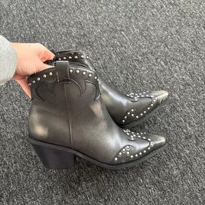 New Look Metallic Studded Ankle Boots